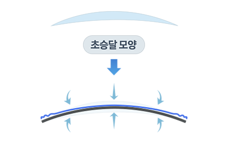 렌티큘 초승당 모양